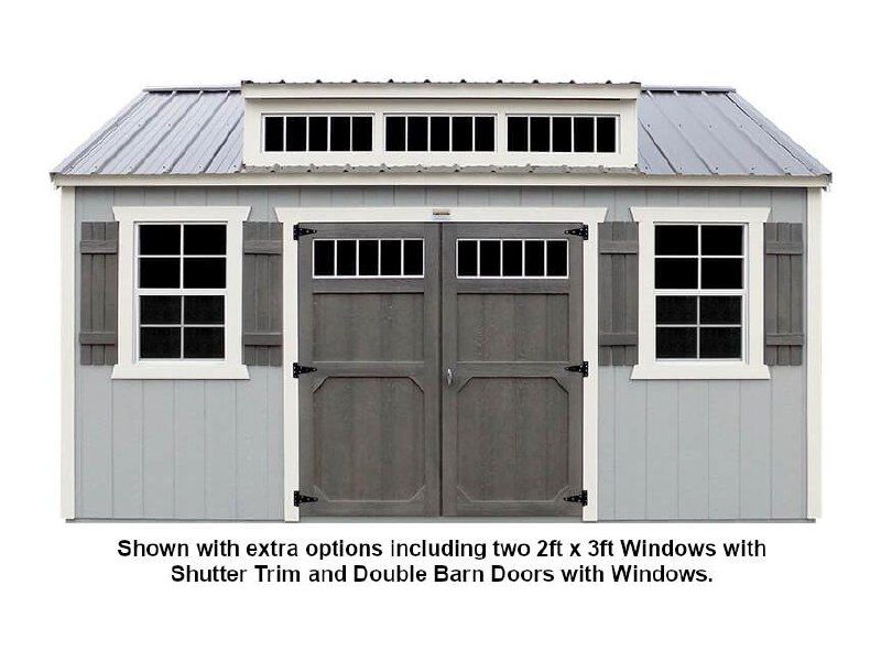 Utility Shed Dormer storage building from Bedford Home Consignment, Old Hickory dealer in Bedford and New Hampton NH